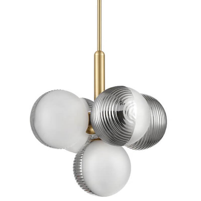 Люстра Ademar Chandelier 5 plafond Золотой Белый Серый Люстра Ademar Chandelier 5 plafond Золотой Белый Серый в Липецке | Loft Concept
