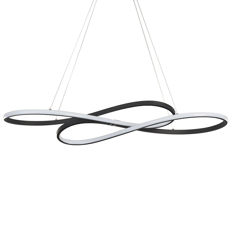 Светодиодная люстра в виде спирали Spiral Lighting Black Черный в Липецке | Loft Concept 