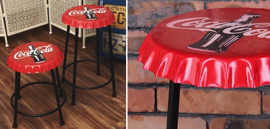 Барный стул Bottle Cap Coca & Cola Барный стул Bottle Cap Coca & Cola - Loft-Concept в Липецке