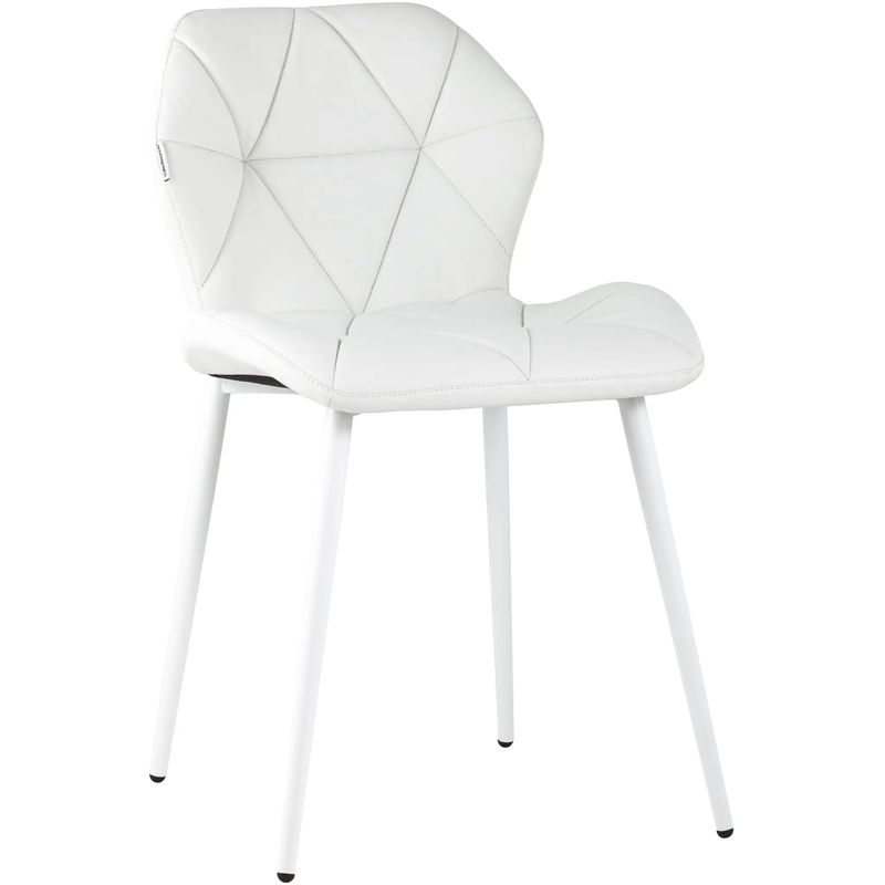 Стул Jeroen II Chair Экокожа Белый цвет Белый Стул Jeroen II Chair Экокожа Белый цвет Белый в Липецке | Loft Concept