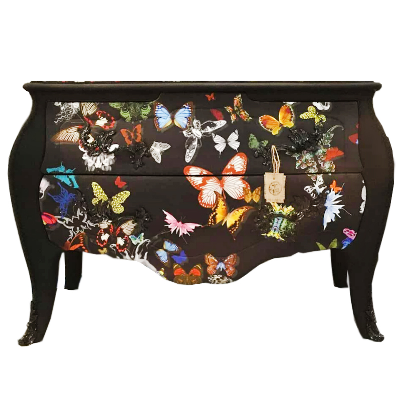 Комод Бабочки Chest of Drawers Night Butterflies Черный Мульти Комод Бабочки Chest of Drawers Night Butterflies Черный Мульти в Липецке | Loft Concept