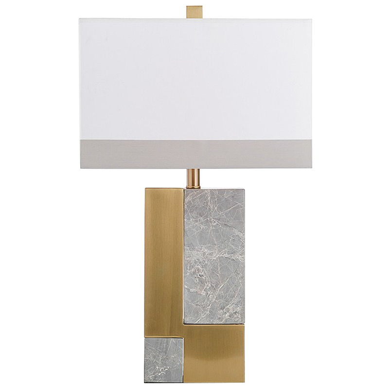 Настольная лампа Tristand Table Lamp Белый Серый Латунь Настольная лампа Tristand Table Lamp Белый Серый Латунь в Липецке | Loft Concept