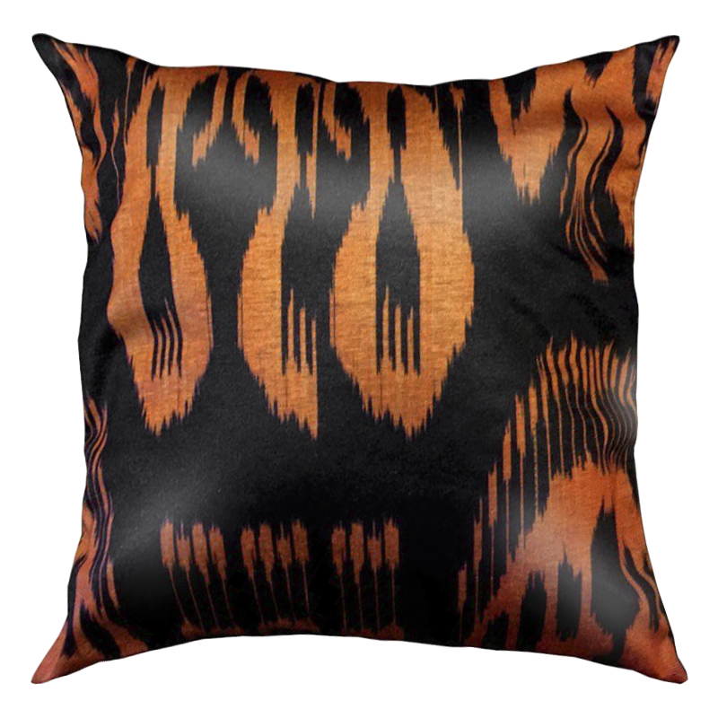 Подушка Orange and Black Черный Оранжевый Подушка Orange and Black Черный Оранжевый в Липецке | Loft Concept
