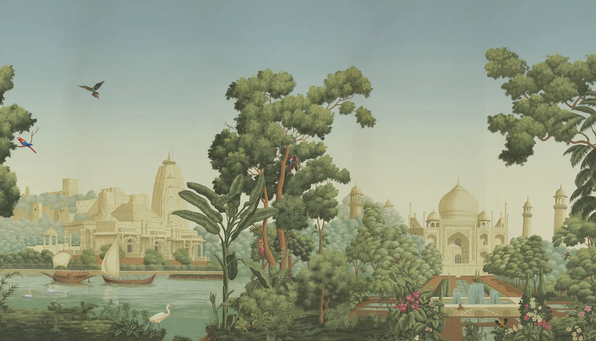 Обои ручная роспись River Scenes of Bengal Verdoyant Обои ручная роспись River Scenes of Bengal Verdoyant - постер Loft-Concept в Липецке