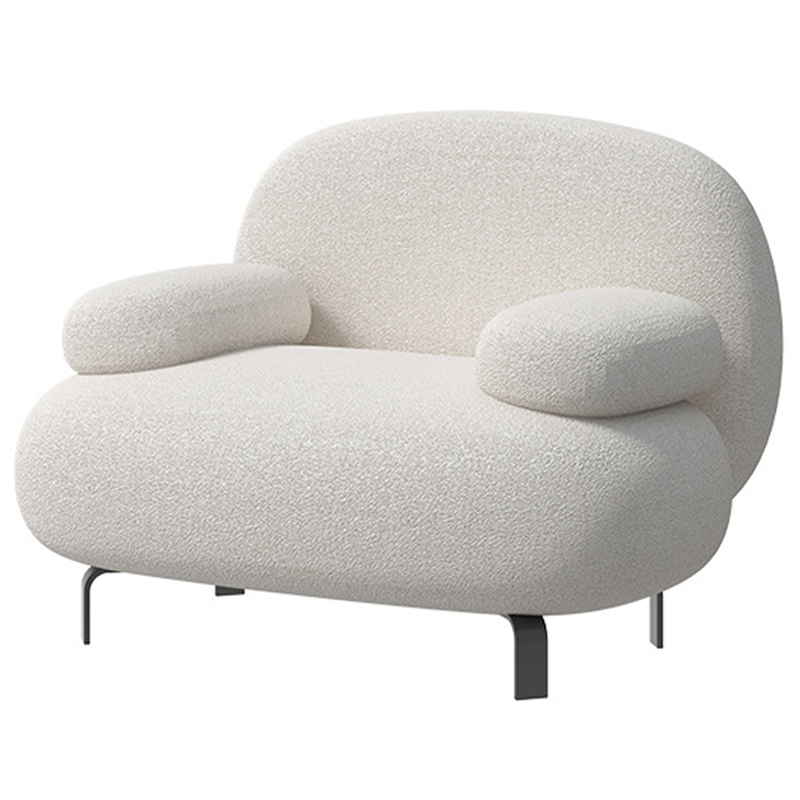 Кресло Lennox White Armchair Белый Черный Кресло Lennox White Armchair Белый Черный в Липецке | Loft Concept