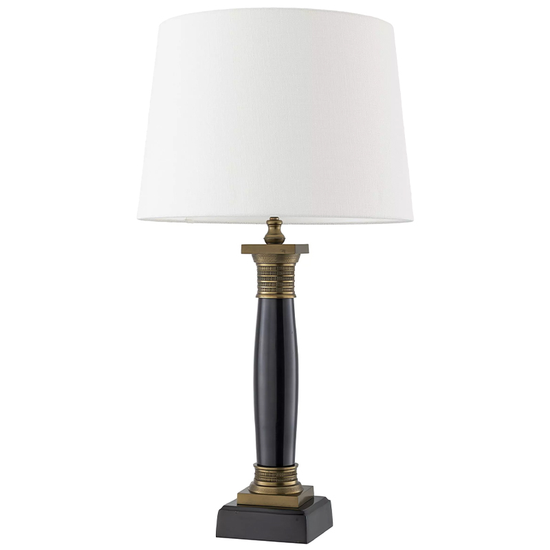 Настольная лампа Eichholtz Table Lamp Napoleon Латунь Черный Белый Настольная лампа Eichholtz Table Lamp Napoleon Латунь Черный Белый в Липецке | Loft Concept