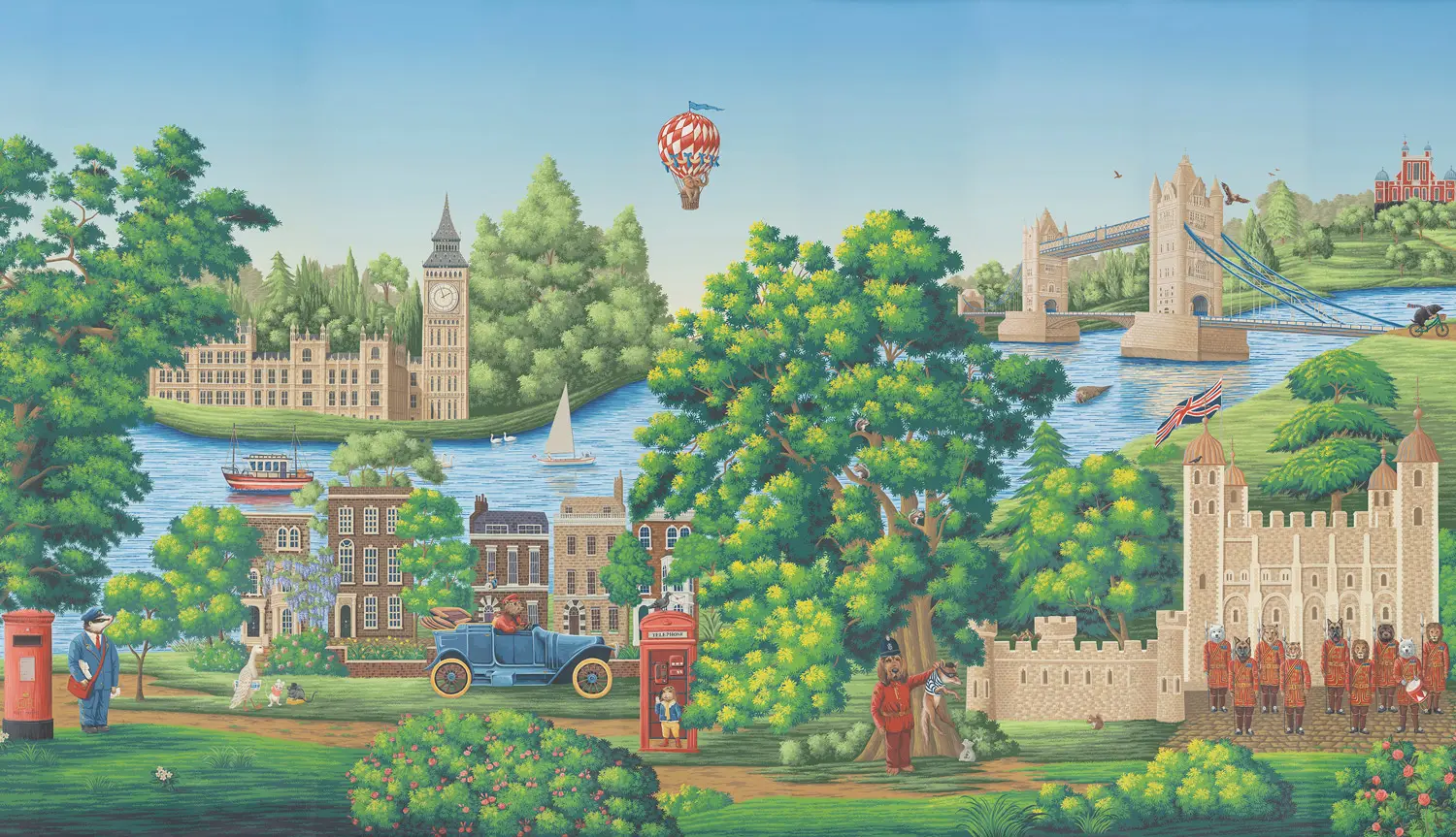 Обои ручная роспись Little London Jubilee Colourway Обои ручная роспись Little London Jubilee Colourway - постер Loft-Concept в Липецке