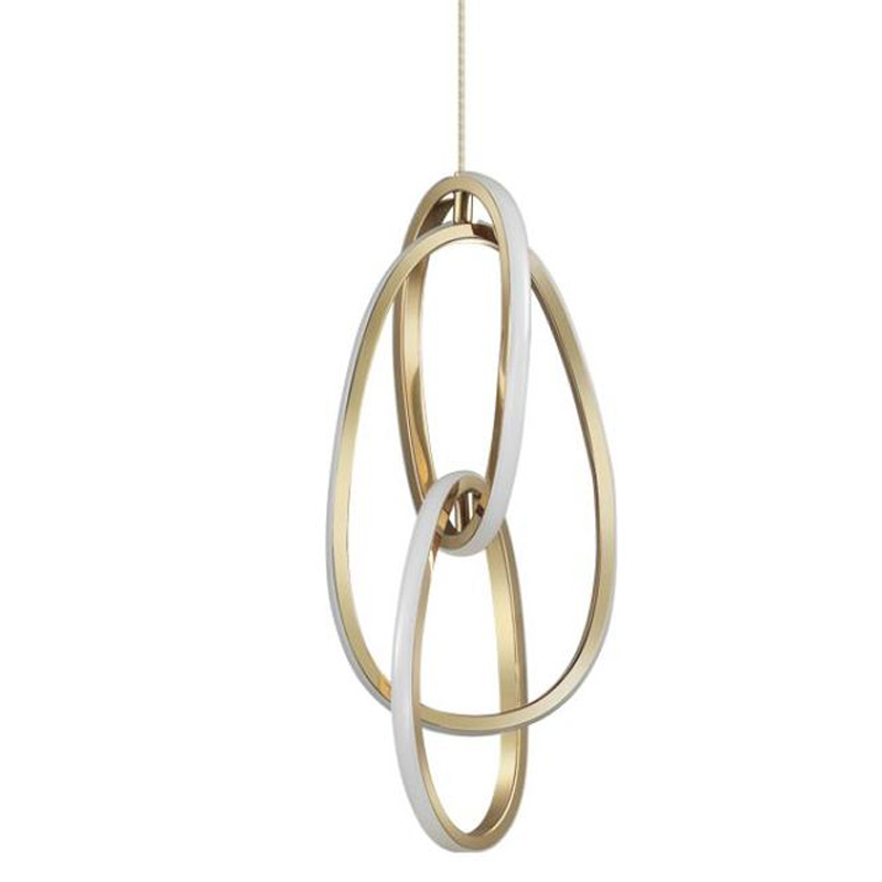 Подвесной светильник 3 Chain Link Gold 42 Глянцевое золото Подвесной светильник 3 Chain Link Gold 42 Глянцевое золото в Липецке | Loft Concept