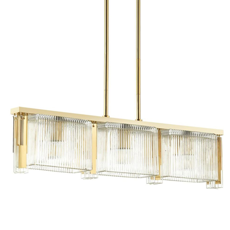 Люстра Madelen Gold Linear Chandelier Глянцевое золото Прозрачный (Transparent) Люстра Madelen Gold Linear Chandelier Глянцевое золото Прозрачный (Transparent) в Липецке | Loft Concept