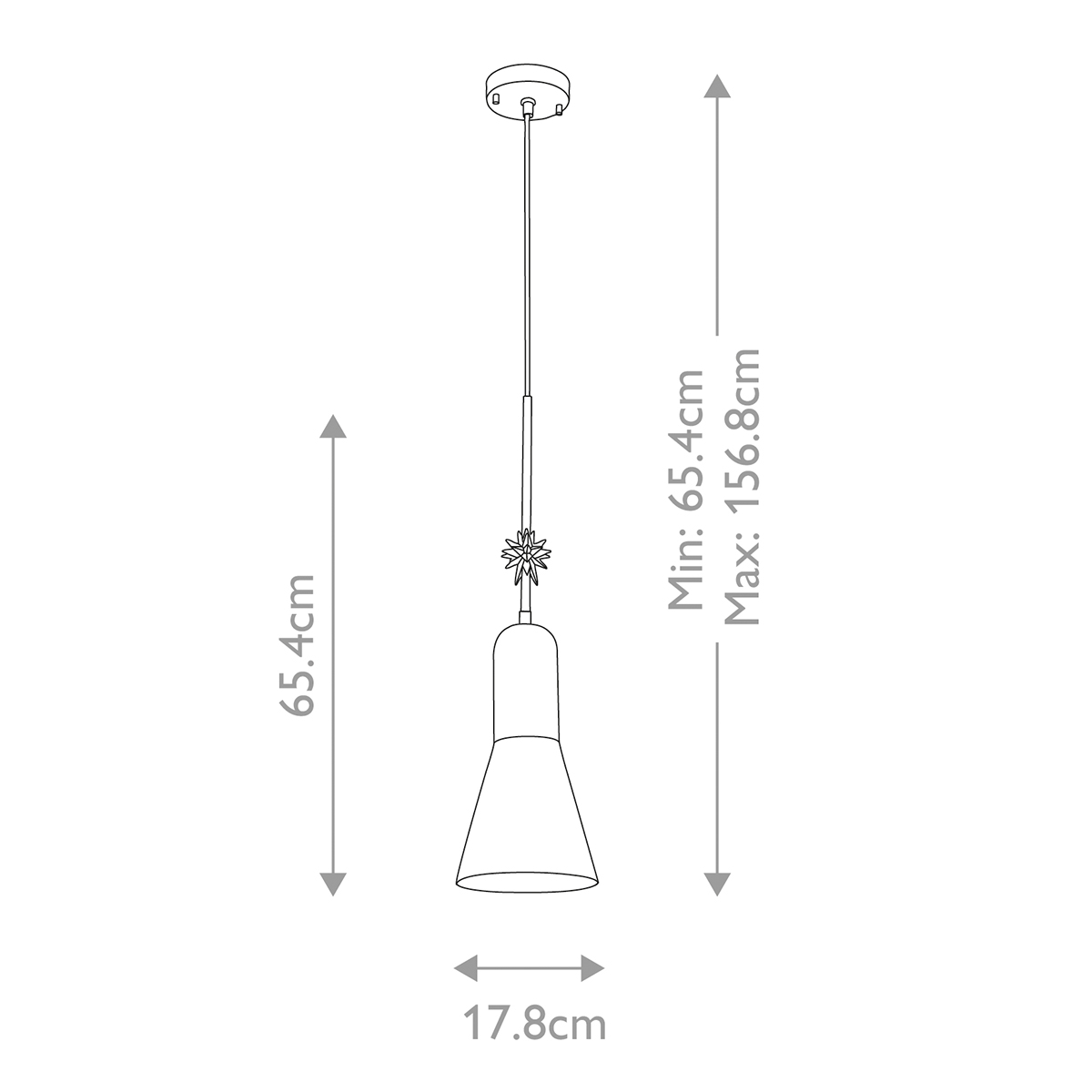  Подвесной светильник черного матового цвета с конусным плафоном 65 см Elstead Lighting в Липецке