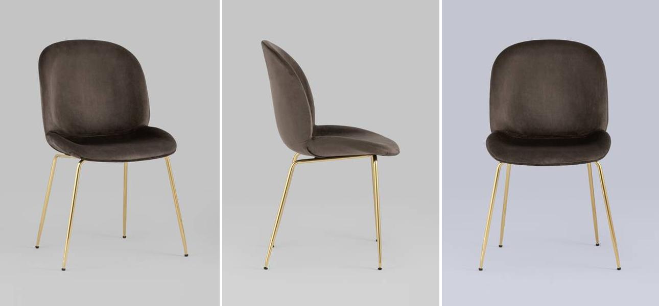 Стул Коричневый Велюр Vendramin Chair - фото