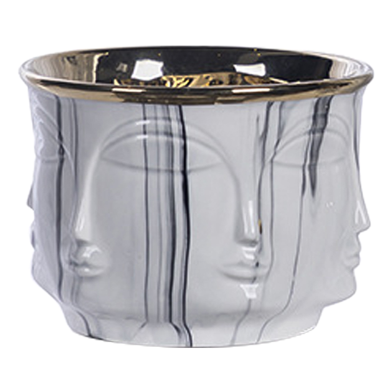 Ваза DORA MAAR URN Grey Marble Bowl Vase Белый Мрамор Bianco Глянцевое золото Ваза DORA MAAR URN Grey Marble Bowl Vase Белый Мрамор Bianco Глянцевое золото в Липецке | Loft Concept