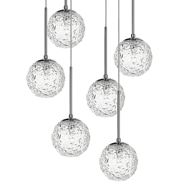 Люстра Soranzo Glass Balls 6 Хром Прозрачный Люстра Soranzo Glass Balls 6 Хром Прозрачный в Липецке | Loft Concept