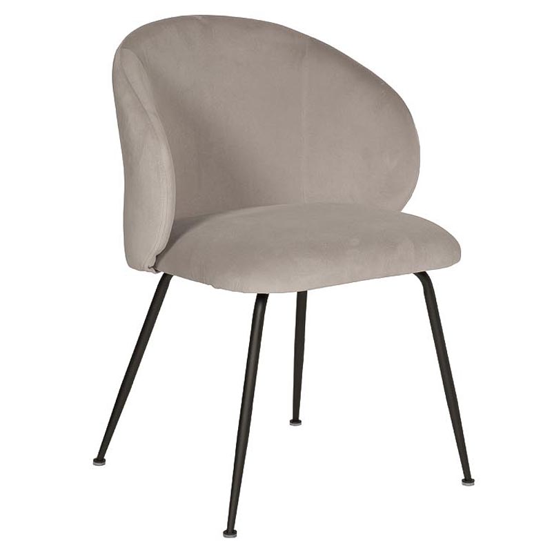 Стул Sadler Chair gray velor Бежево-серый Черный Стул Sadler Chair gray velor Бежево-серый Черный в Липецке | Loft Concept