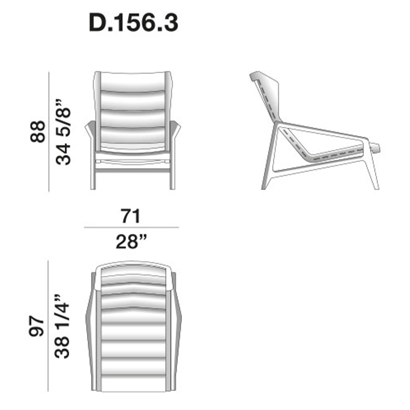 Дизайнерское кресло с подлокотниками из массива дерева Gio Ponti D.156.3 Armchair Дизайнерское кресло с подлокотниками из массива дерева Gio Ponti D.156.3 Armchair в Липецке