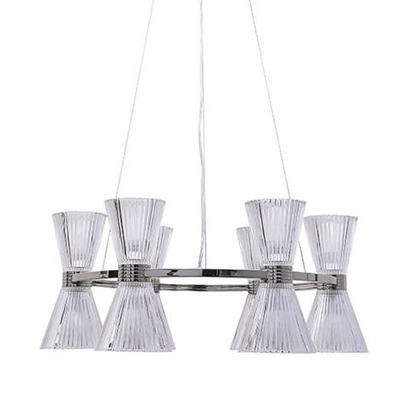 Люстра Glass Horn Light matt nickel 65 Прозрачное Стекло Никель Сатин Люстра Glass Horn Light matt nickel 65 Прозрачное Стекло Никель Сатин в Липецке | Loft Concept