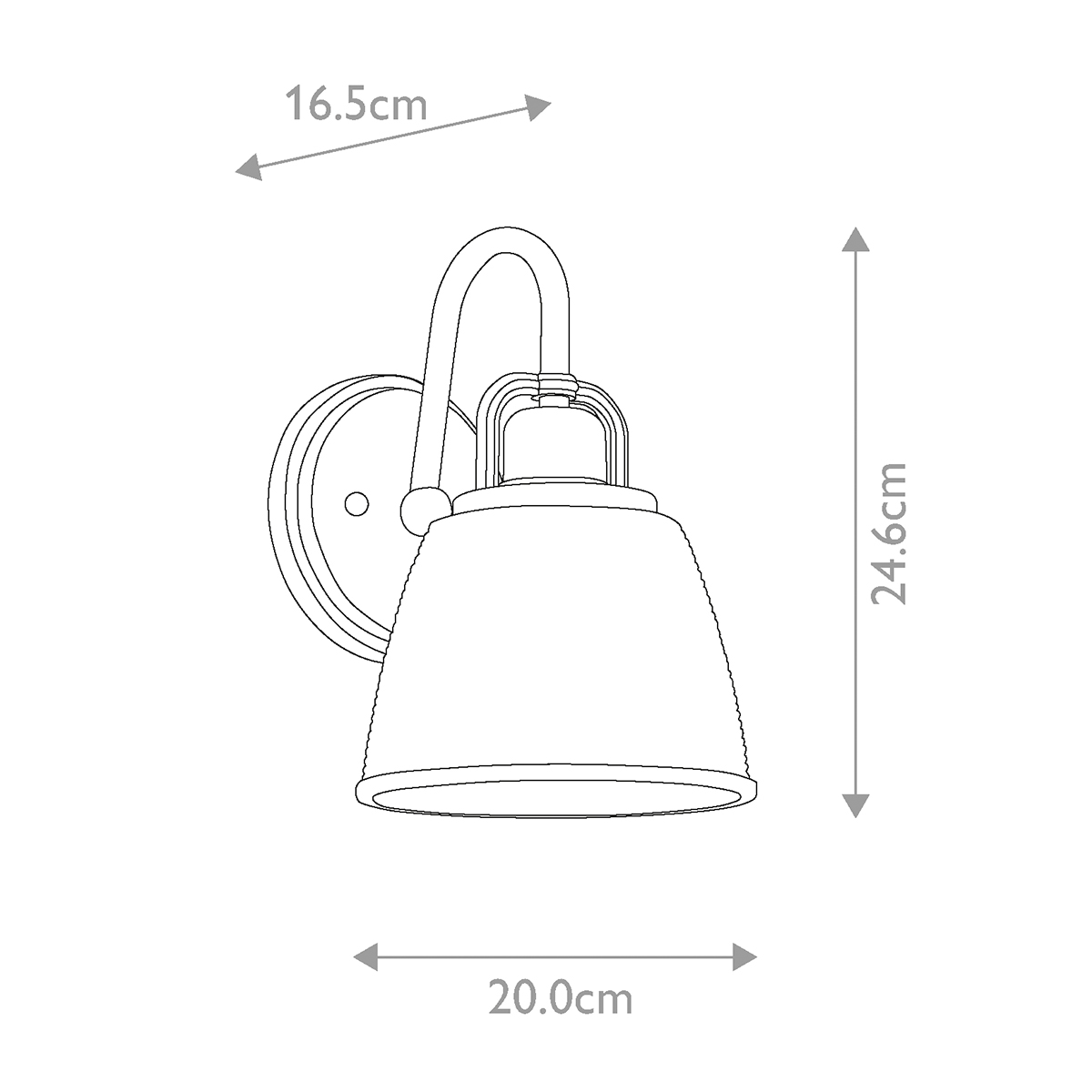 Бра с прозрачным рифленым плафоном в форме колокола Quoizel в Липецке