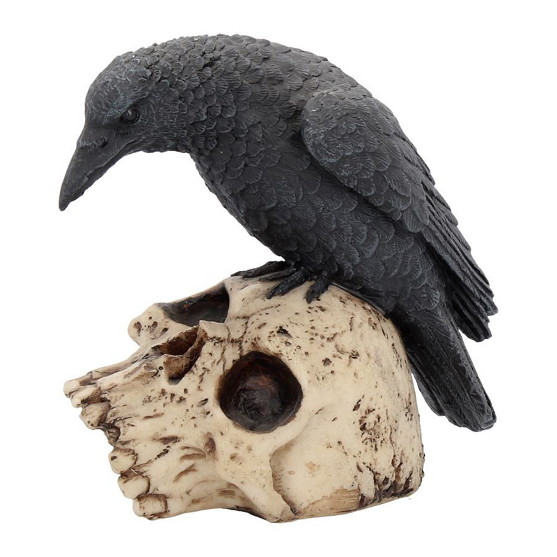 Статуэтка Black Raven Черный Бежево-серый Статуэтка Black Raven Черный Бежево-серый в Липецке | Loft Concept