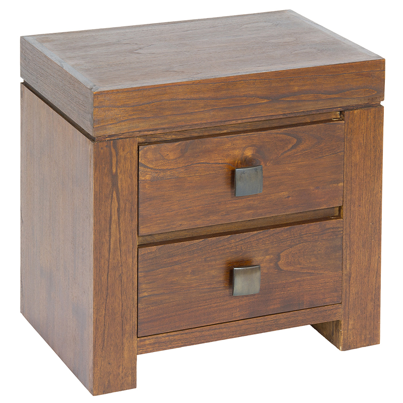 Тумба деревянная с 2-мя ящиками Lloyd Nightstand Коричневый Тумба деревянная с 2-мя ящиками Lloyd Nightstand Коричневый в Липецке | Loft Concept