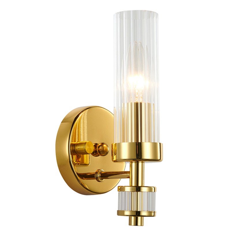 Бра Jeanette Gold Sconce Глянцевое золото Прозрачный Бра Jeanette Gold Sconce Глянцевое золото Прозрачный в Липецке | Loft Concept