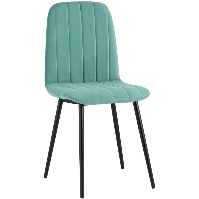 Стул Easy Chair Велюр Мятный цвет Мятный Черный Стул Easy Chair Велюр Мятный цвет Мятный Черный в Липецке | Loft Concept