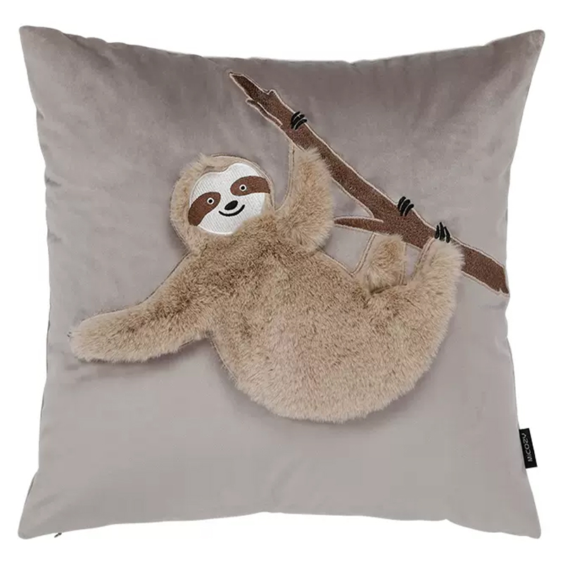 Декоративная подушка Ленивец Little Sloth on a Branch Бежево-серый Серый Коричневый Декоративная подушка Ленивец Little Sloth on a Branch Бежево-серый Серый Коричневый в Липецке | Loft Concept