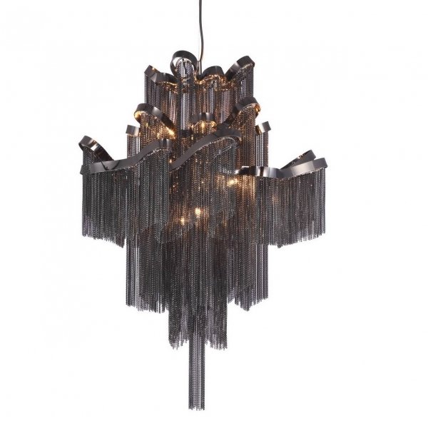 Люстра Ava Chain Atlantis Chandelier Black Черный Люстра Ava Chain Atlantis Chandelier Black Черный в Липецке | Loft Concept