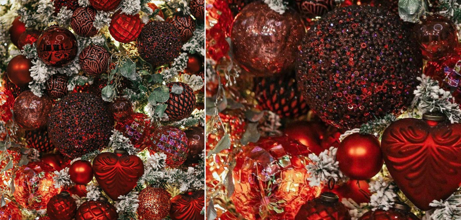 Дизайнерская Ель Заснеженная с Красными шарами Green and Red Spiral Дизайнерская Ель Заснеженная с Красными шарами Green and Red Spiral - Loft-Concept в Липецке