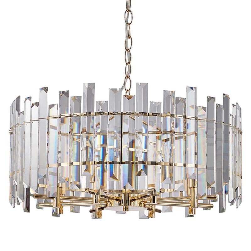 Люстра Langley Chandelier gold 60 Золотой Прозрачный Люстра Langley Chandelier gold 60 Золотой Прозрачный в Липецке | Loft Concept