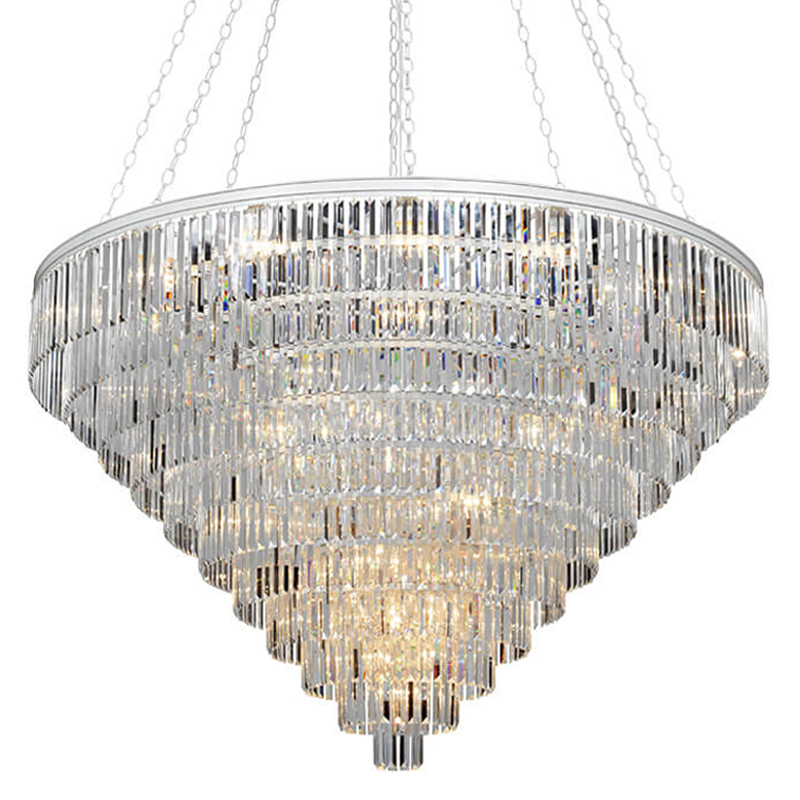 Большая Многоярусная люстра ODEON CLEAR GLASS 11-TIER диаметр 160 см Белый Большая Многоярусная люстра ODEON CLEAR GLASS 11-TIER диаметр 160 см Белый в Липецке | Loft Concept