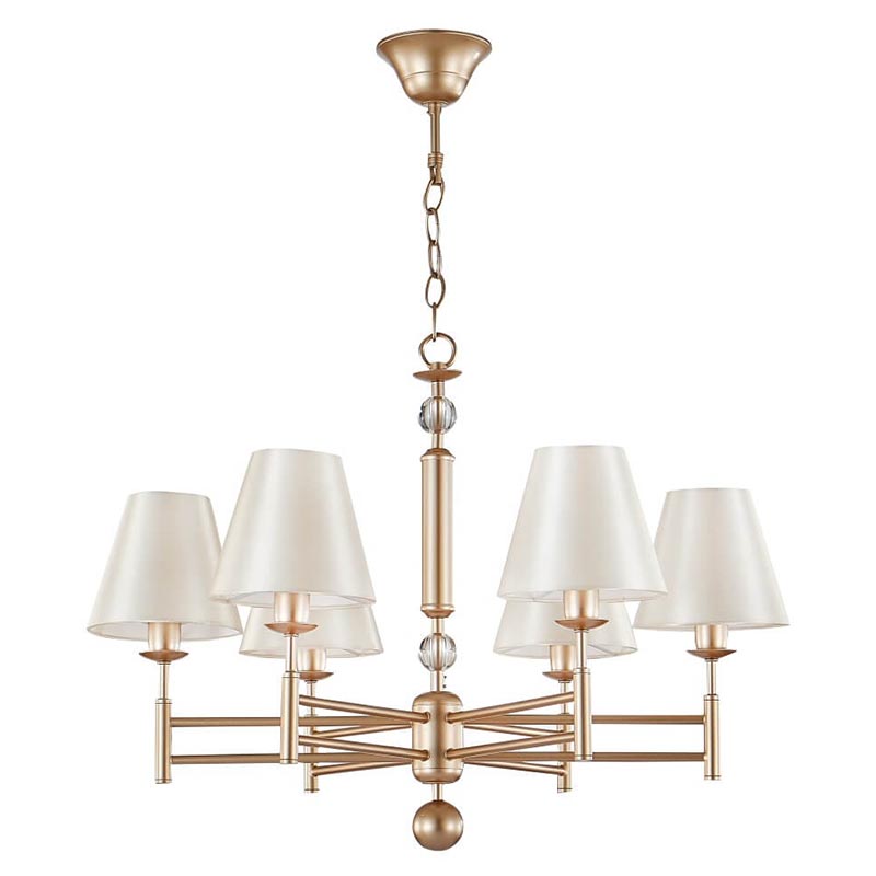 Люстра Sharma Chandelier 6 Золотой Бежевый Люстра Sharma Chandelier 6 Золотой Бежевый в Липецке | Loft Concept