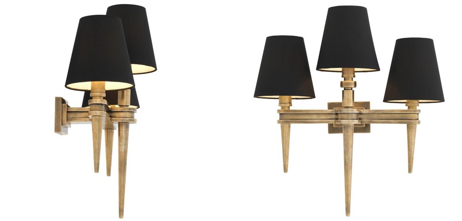 Бра Wall Lamp Waterloo Triple Brass Бра Wall Lamp Waterloo Triple Brass - Loft-Concept в Липецке