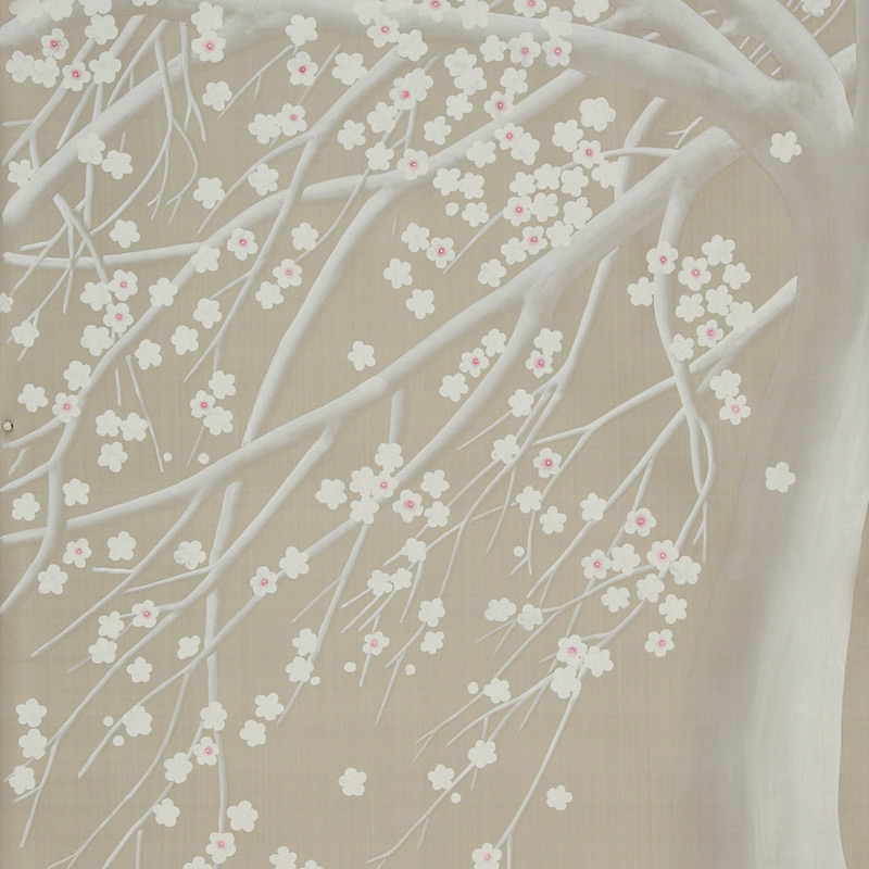 Обои ручная роспись Windswept Blossom Blossom on Lead Grey dyed silk Обои ручная роспись Windswept Blossom Blossom on Lead Grey dyed silk в Липецке | Loft Concept