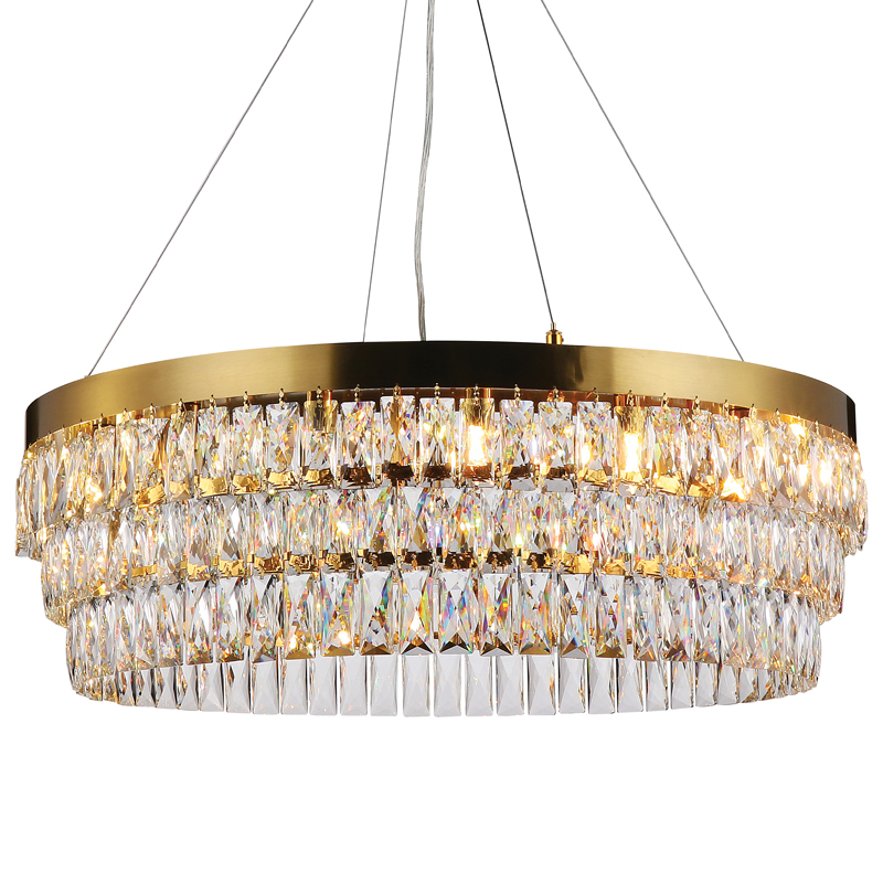 Люстра Lunet Chandelier 80 Глянцевое золото Прозрачный в Липецке | Loft Concept 