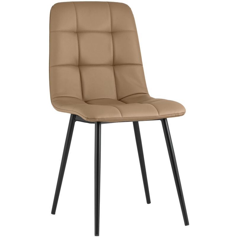 Стул NANCY S Chair Экокожа Цвет Капучино Бежевый Черный Стул NANCY S Chair Экокожа Цвет Капучино Бежевый Черный в Липецке | Loft Concept