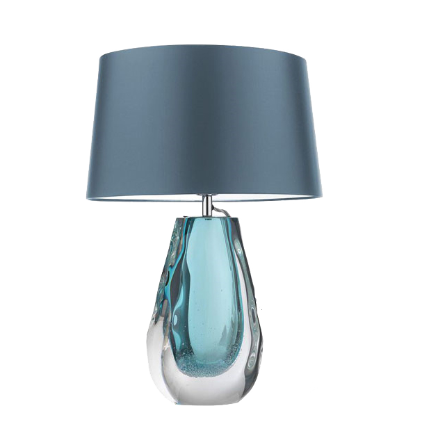 Настольная лампа Anya Peacock Table Lamp Хром Прозрачный Голубой Настольная лампа Anya Peacock Table Lamp Хром Прозрачный Голубой в Липецке | Loft Concept