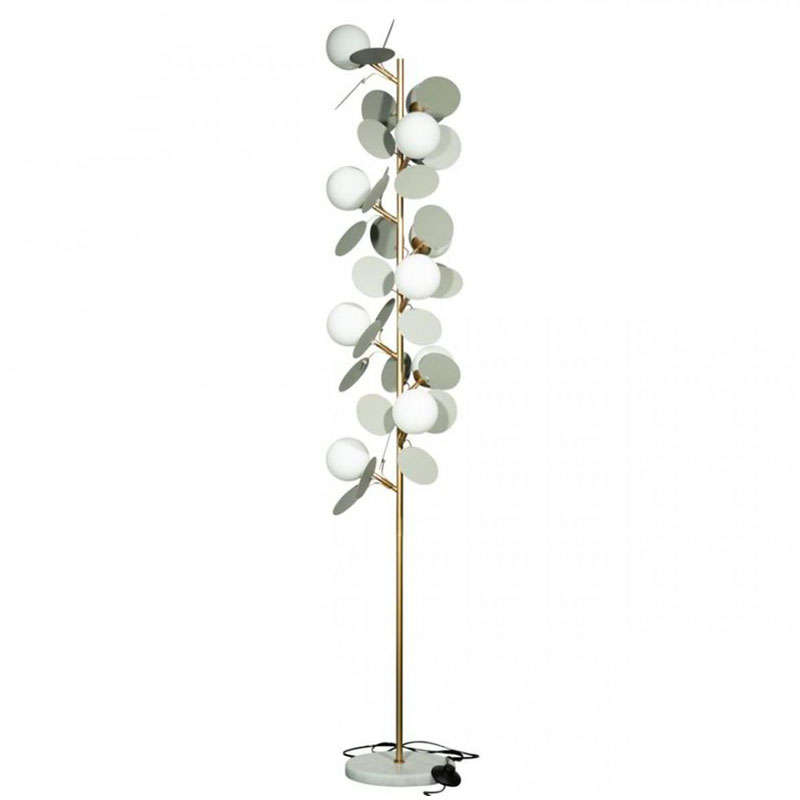 Торшер MATISSE Floor Lamp Gray Серый Золотой Белый Торшер MATISSE Floor Lamp Gray Серый Золотой Белый в Липецке | Loft Concept