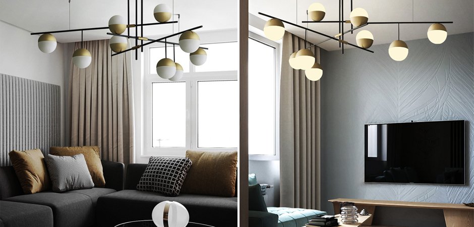 Люстра Balls white & brass 9 Люстра Balls white & brass 9 - Loft-Concept в Липецке