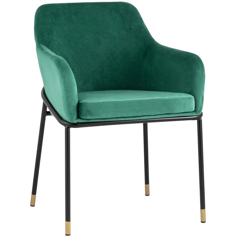 Стул Sandra Chair Зеленый Велюр Зеленый Черный Стул Sandra Chair Зеленый Велюр Зеленый Черный в Липецке | Loft Concept