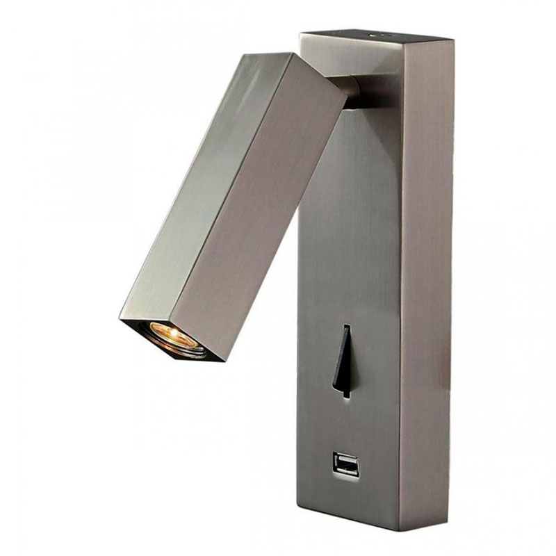 Бра Chelsom WALL LED DOCK Silver USB Хром в Липецке | Loft Concept 