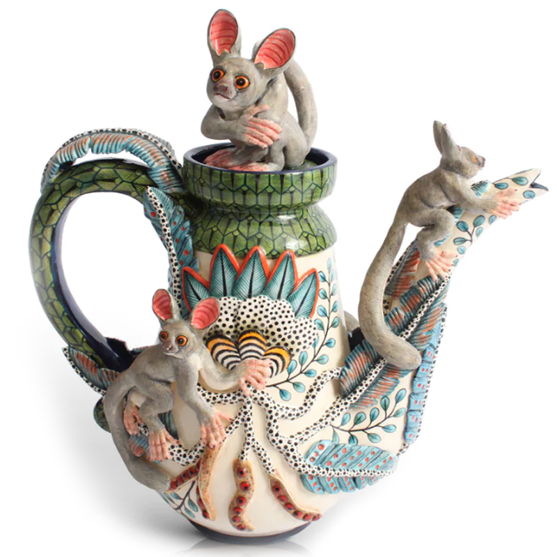 Чайник Лимуры Bush Baby Coffee Pot Голубой Зеленый Чайник Лимуры Bush Baby Coffee Pot Голубой Зеленый в Липецке | Loft Concept