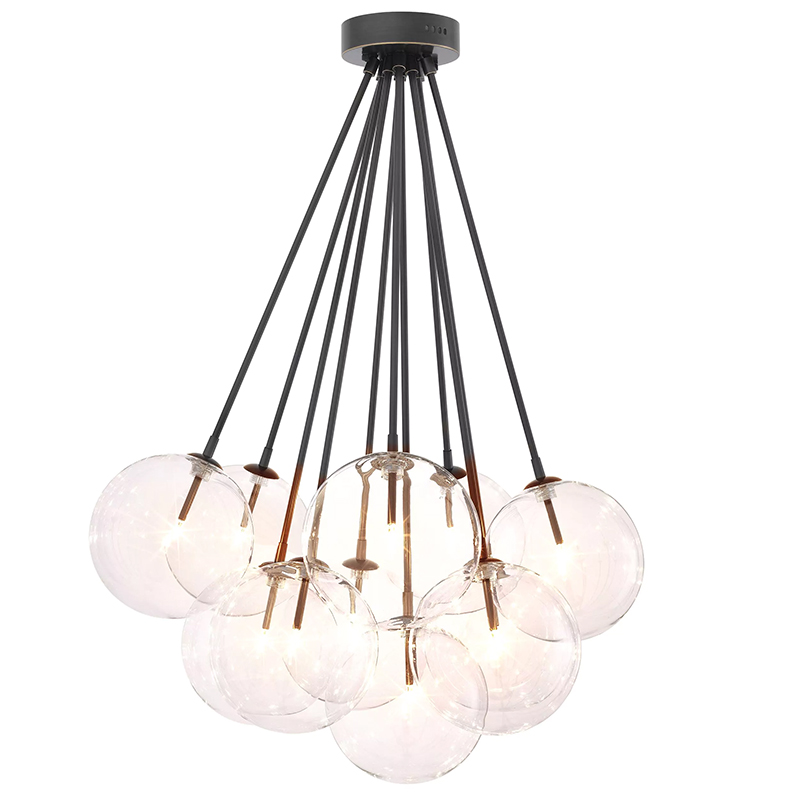 Люстра Eichholtz Ceiling Lamp Molecule Bronze Прозрачное Стекло Темная бронза Люстра Eichholtz Ceiling Lamp Molecule Bronze Прозрачное Стекло Темная бронза в Липецке | Loft Concept