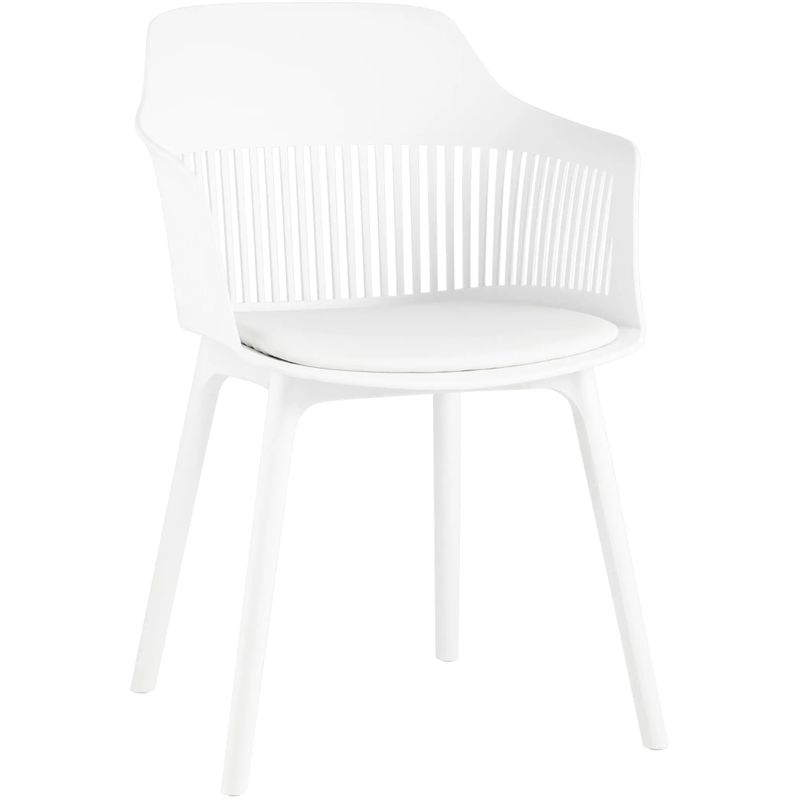 Стул Crocus Chair Белый цвет Подушка эко-кожа Белый Стул Crocus Chair Белый цвет Подушка эко-кожа Белый в Липецке | Loft Concept
