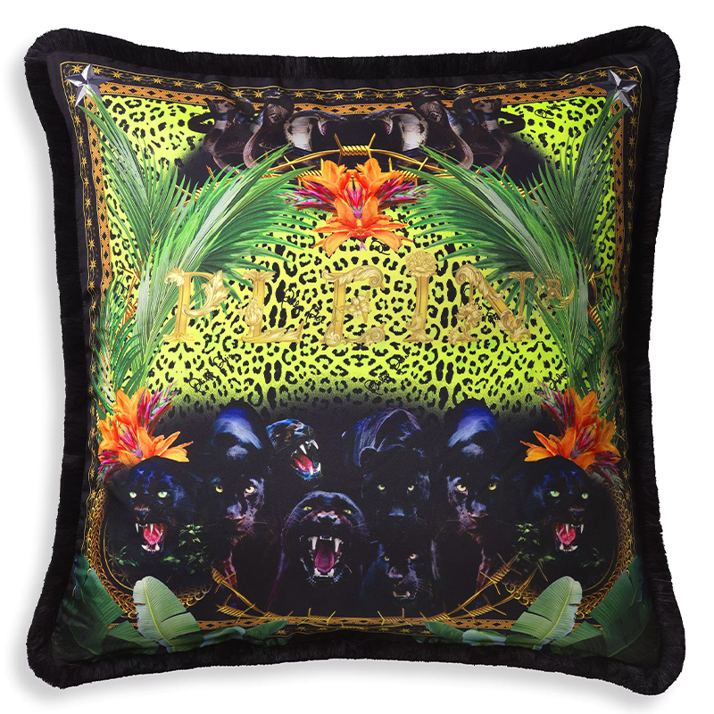 Подушка Philipp Plein Cushion Silk Jungle 70 x 70 Черный Мульти Подушка Philipp Plein Cushion Silk Jungle 70 x 70 Черный Мульти в Липецке | Loft Concept