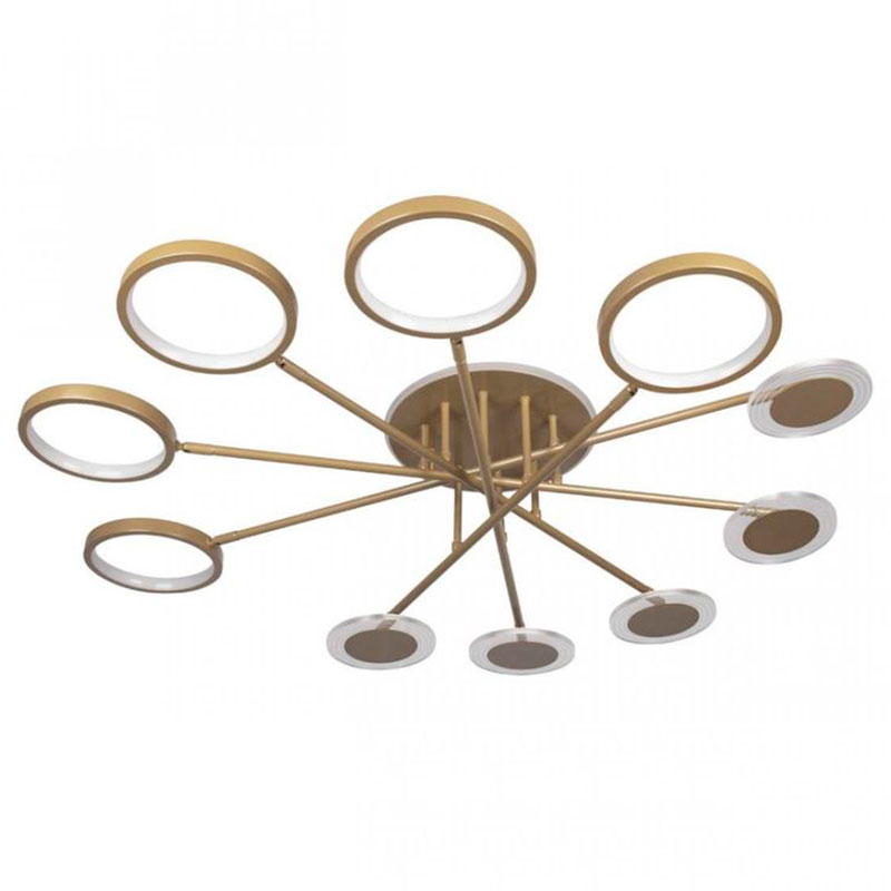 Люстра светодиодная BENDIK LIGHTING Gold 10 плафонов Золотой Прозрачный Люстра светодиодная BENDIK LIGHTING Gold 10 плафонов Золотой Прозрачный в Липецке | Loft Concept