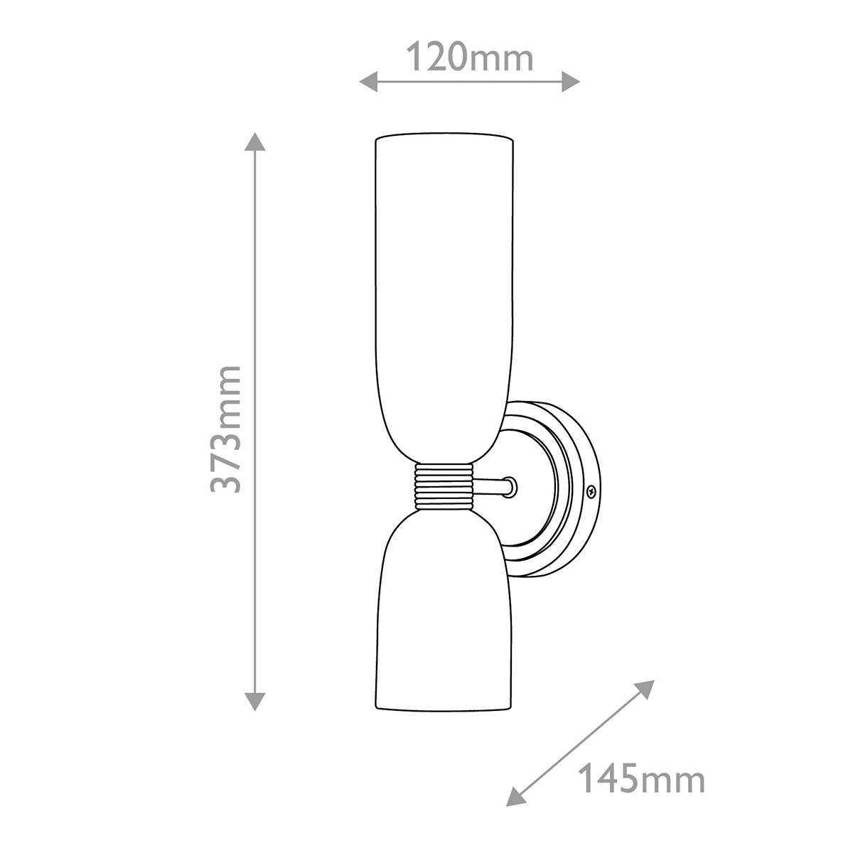 Бра для ванных комнат вертикальное с двумя матовыми белыми стеклянными плафонами Hinkley в Липецке