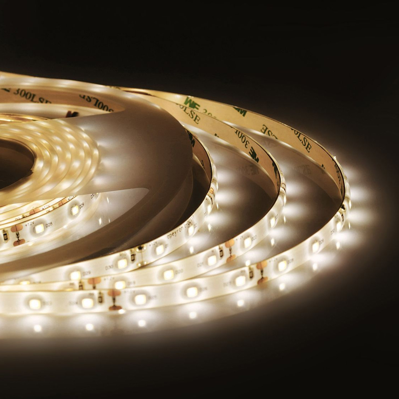 Светодиодная влагозащищенная лента 4,8W/m 60LED/m 3528SMD теплый белый Белый Светодиодная влагозащищенная лента 4,8W/m 60LED/m 3528SMD теплый белый Белый в Липецке | Loft Concept