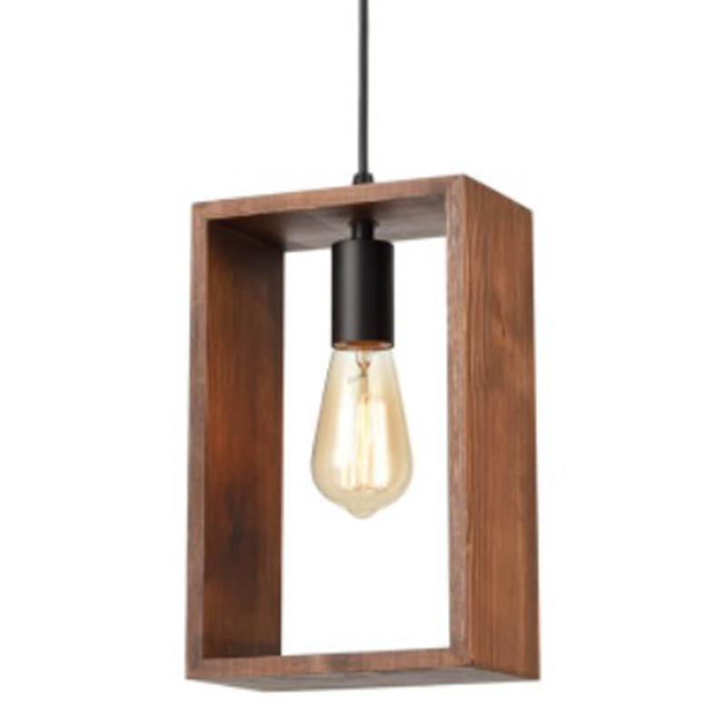 Подвесной светильник Bismark Wooden Коричневый Черный Подвесной светильник Bismark Wooden Коричневый Черный в Липецке | Loft Concept