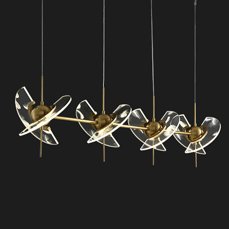 Люстра FLY Chandelier line Латунь Прозрачный Люстра FLY Chandelier line Латунь Прозрачный в Липецке | Loft Concept