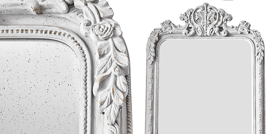 Зеркало Aged White Mirror Зеркало Aged White Mirror - Loft-Concept в Липецке